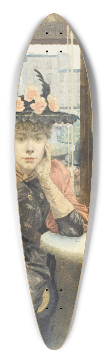 Albert-Emmanuel Bertrand - The Absinthe Drinker 39.3 inch art pintail longboard deck