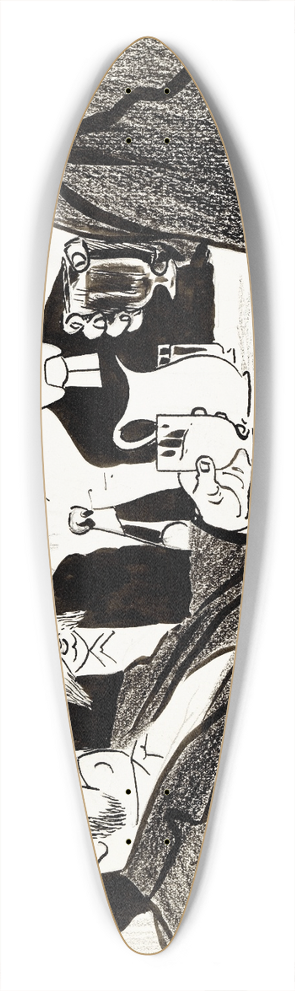 Albert Engstrm - Mattson the Fisherman 39.3 inch art pintail longboard deck