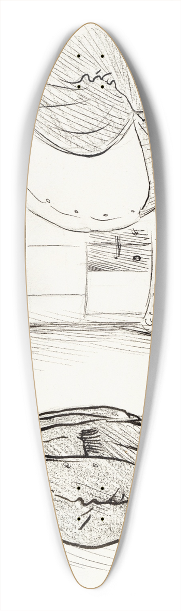 Albert Engstrm - Pelle from Smland 39.3 inch art pintail longboard deck