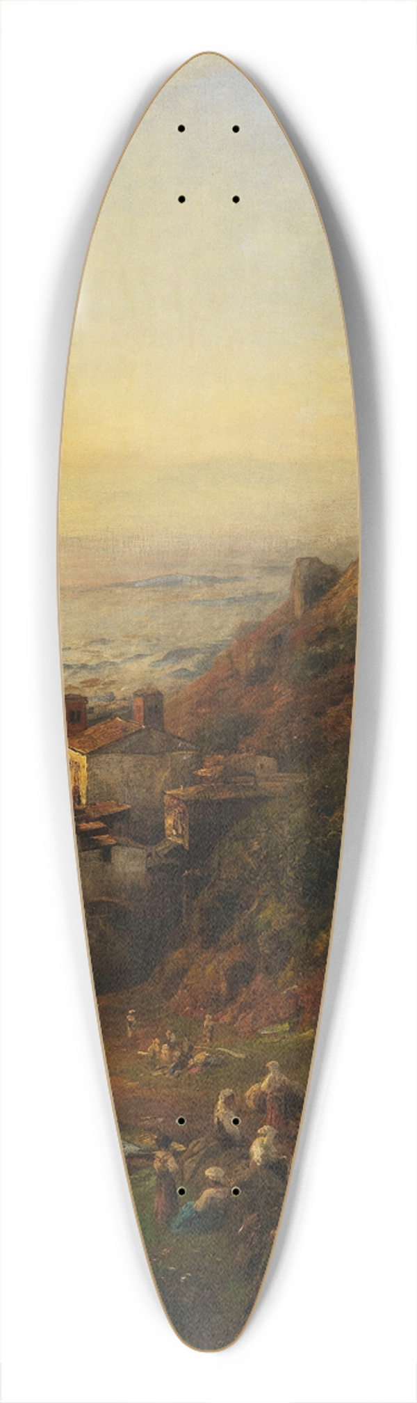 Albert Flamm - Landschaft an der Amalfikste 39.3 inch art pintail longboard deck