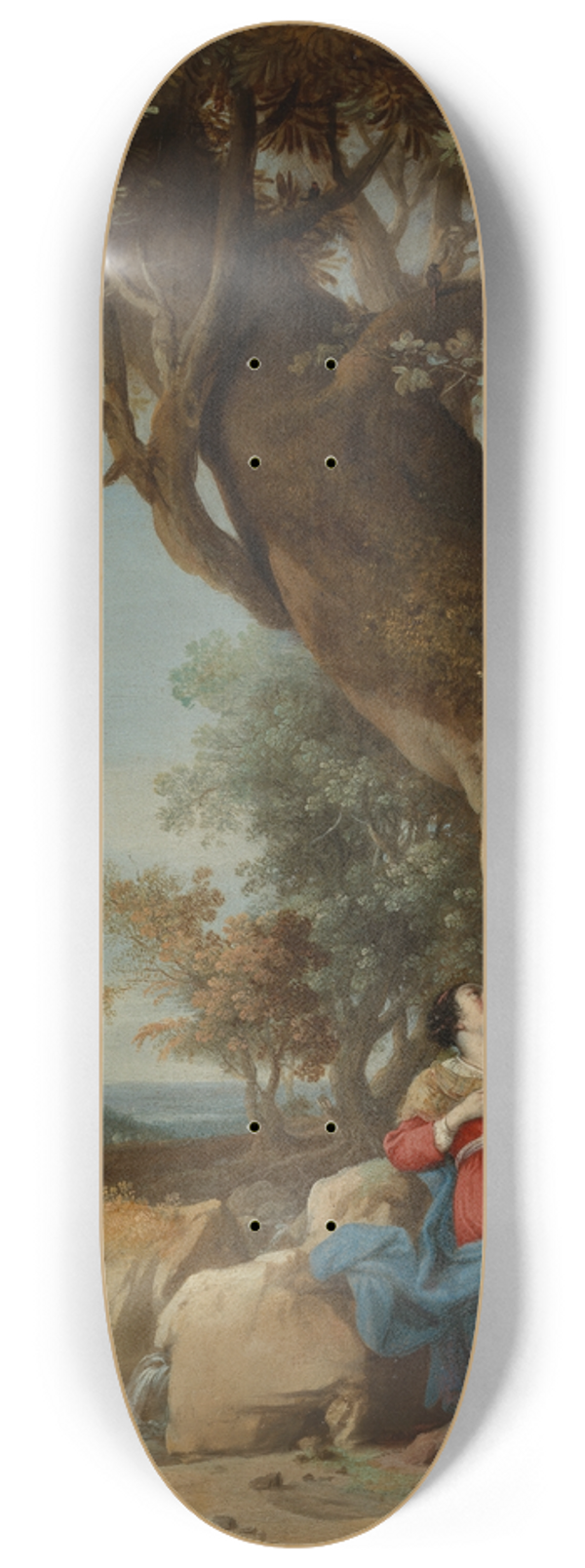 Bartholomeus Breenbergh - Hagar and the angel 8.25 inch art skate deck