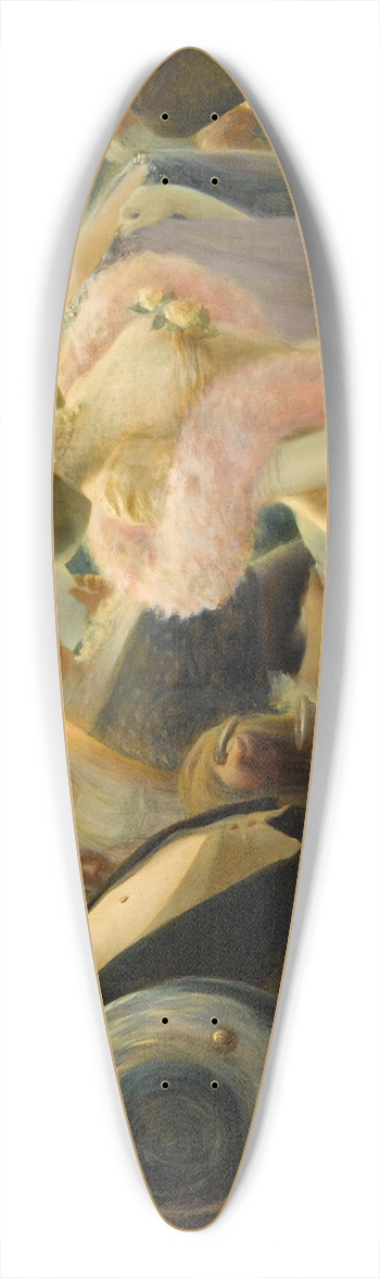 Albert Guillaume - Caf de Paris 39.3 inch art pintail longboard deck