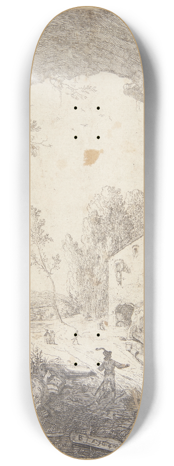 Bartholomeus Breenbergh - Herberg ved Grotta della Ninfa Egeria 8.25 inch art skate deck