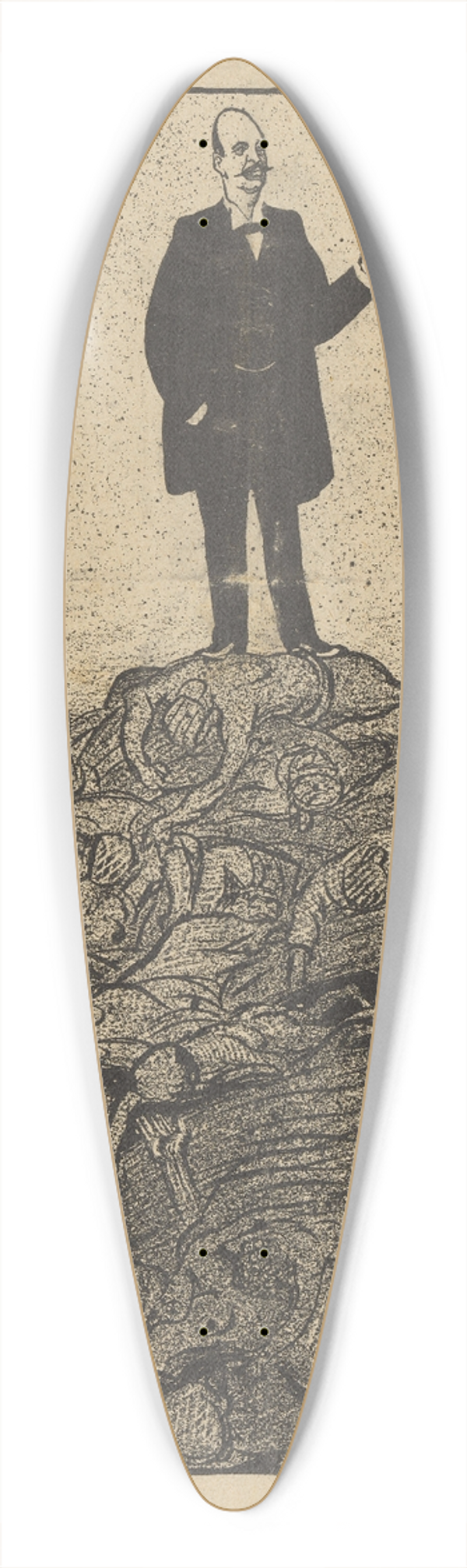 Albert Hahn - De Notenkraker, 16 november 1907 ; Oost-Indisch blind 39.3 inch art pintail longboard deck