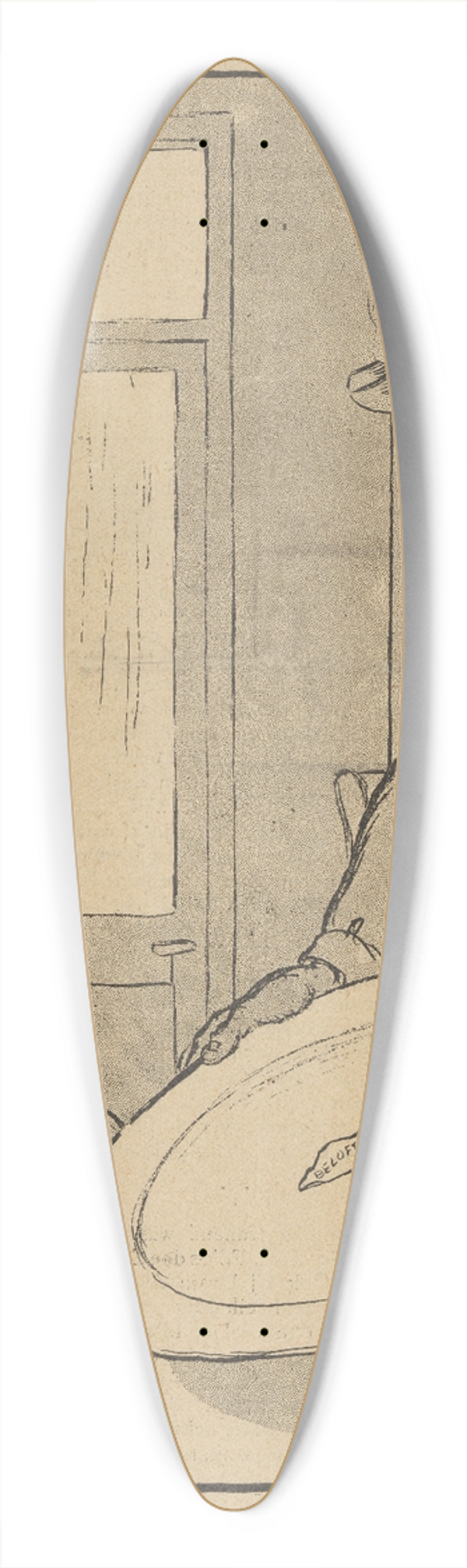 Albert Hahn - De Notenkraker, 21 september 1907 ; In het Volkskoffiehuis De Ned. Leeuw 39.3 inch art pintail longboard deck