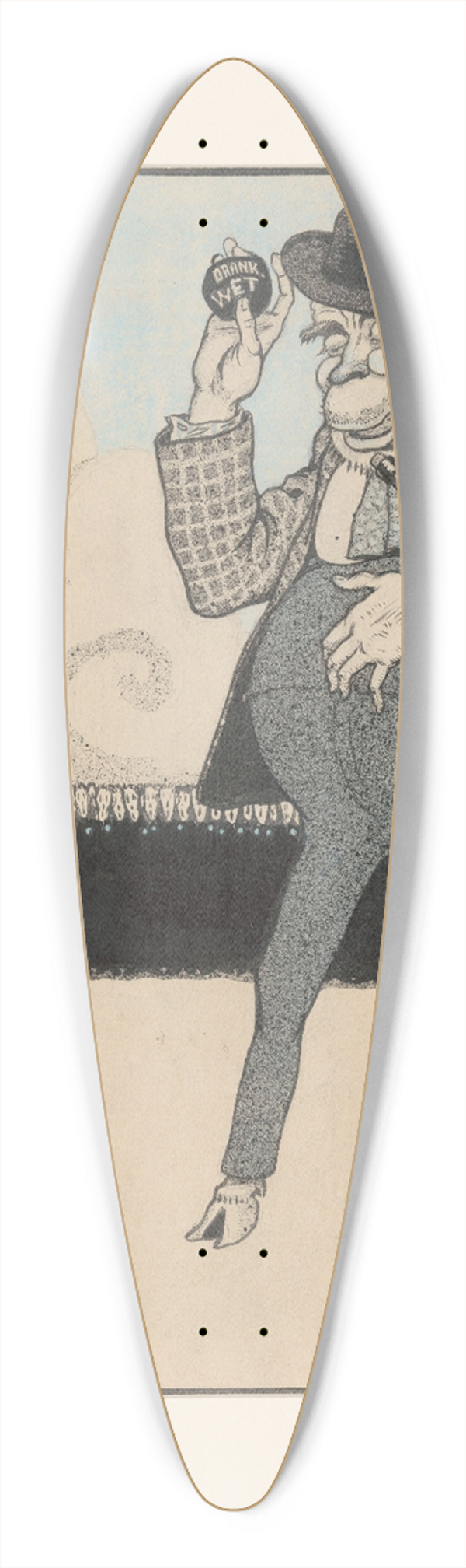 Albert Hahn - Ontwerp voor een politieke spotprent op de Drankwet 39.3 inch art pintail longboard deck