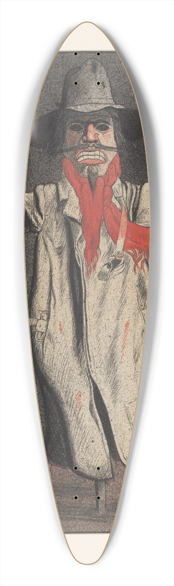 Albert Hahn - vogelverschrikker 39.3 inch art pintail longboard deck