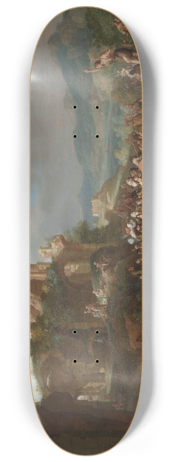 Bartholomeus Breenbergh - The Preaching of John the Baptist 8.25 inch art skate deck