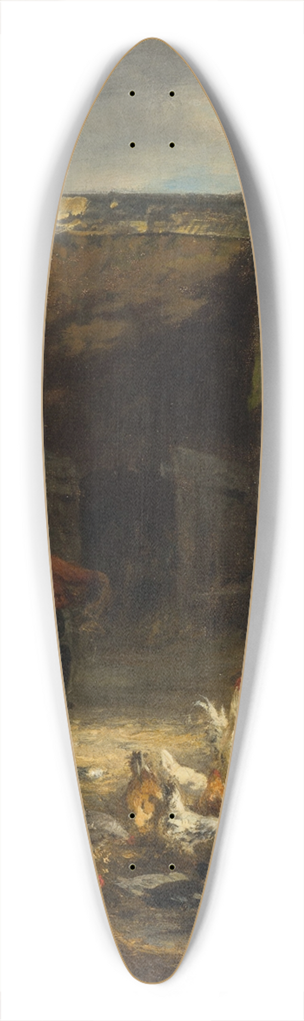 Albert Kappis - Hhnerhof im Dachauer Land 39.3 inch art pintail longboard deck