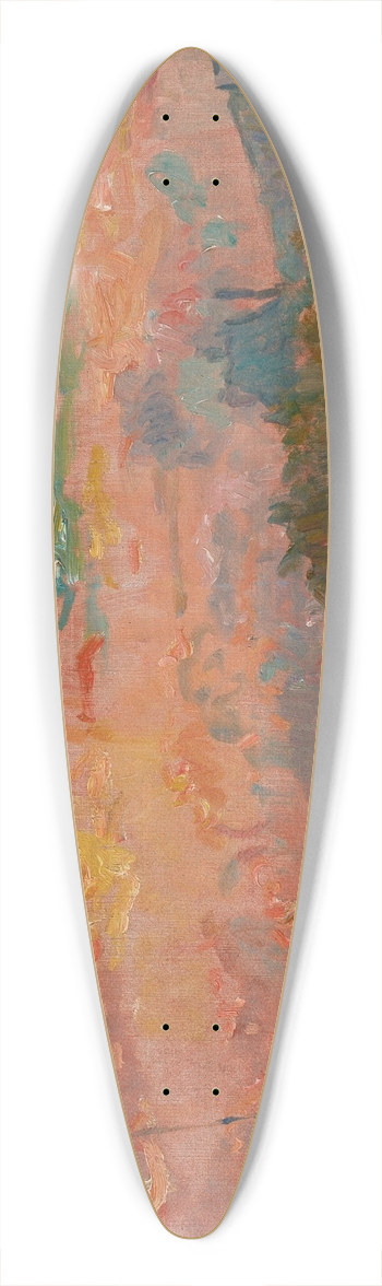Albert Lebourg - Coucher de soleil sur la Seine,  Paris 39.3 inch art pintail longboard deck