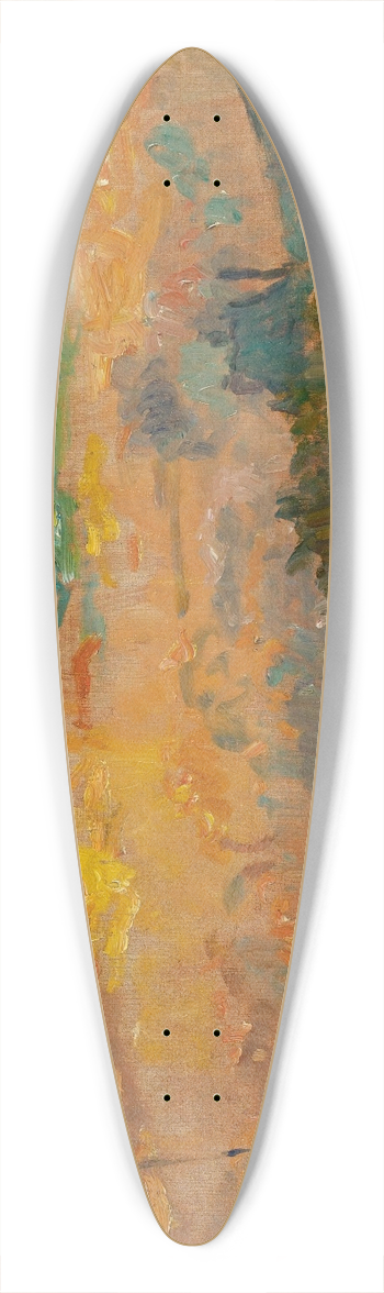 Albert Lebourg - Pont Des Saints-Pres  Paris, Soleil Couchant 39.3 inch art pintail longboard deck