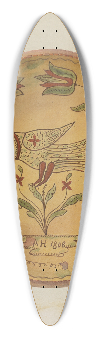 Albert Levone - Pa. German Pie Plate 39.3 inch art pintail longboard deck