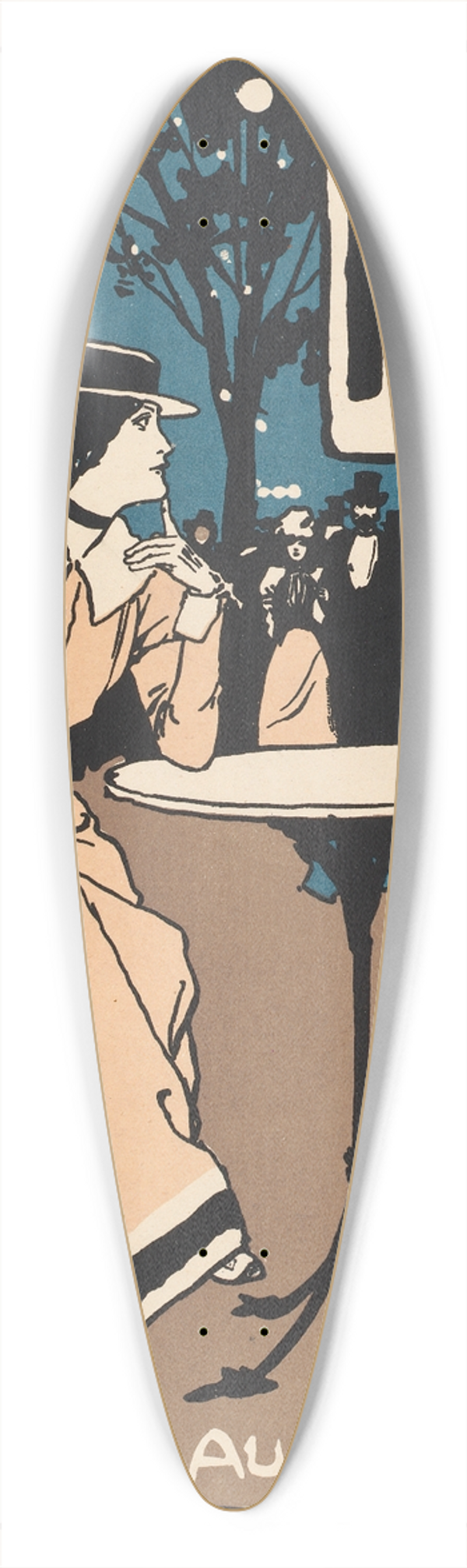 Albert Morrow - The poster, August 39.3 inch art pintail longboard deck