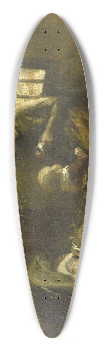 Albert Neuhuys - Bij de wieg 39.3 inch art pintail longboard deck