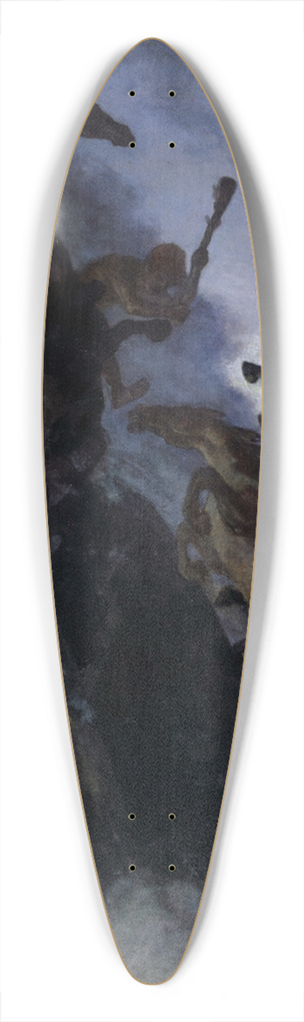 Albert Welti - Riders in the Mist 39.3 inch art pintail longboard deck