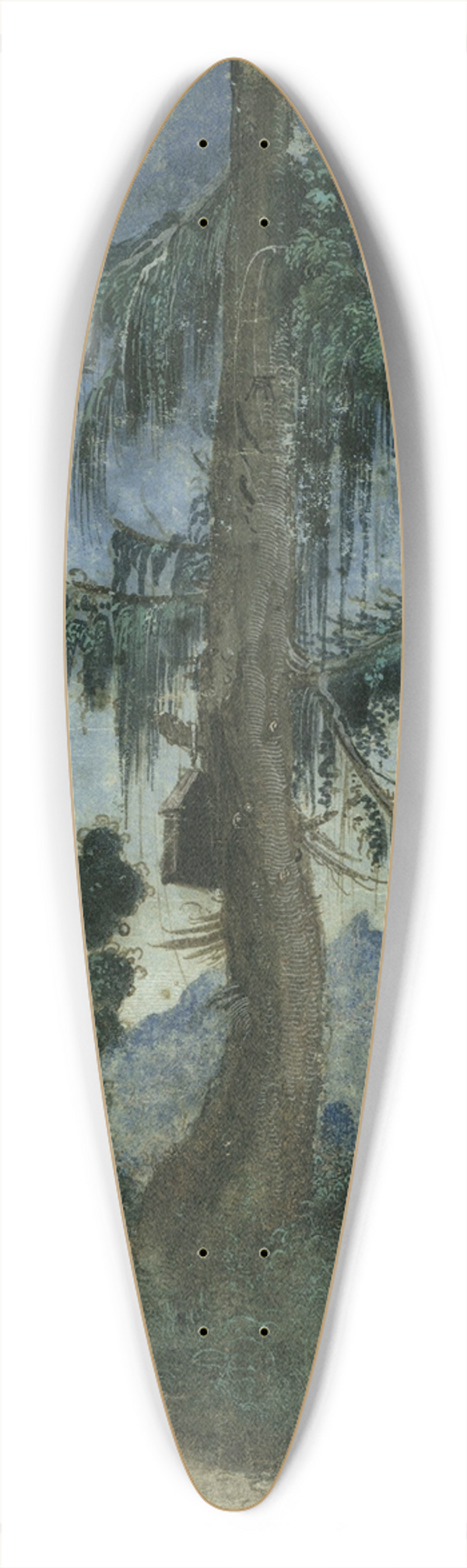Albrecht Altdorfer - Landscape with spruce 39.3 inch art pintail longboard deck