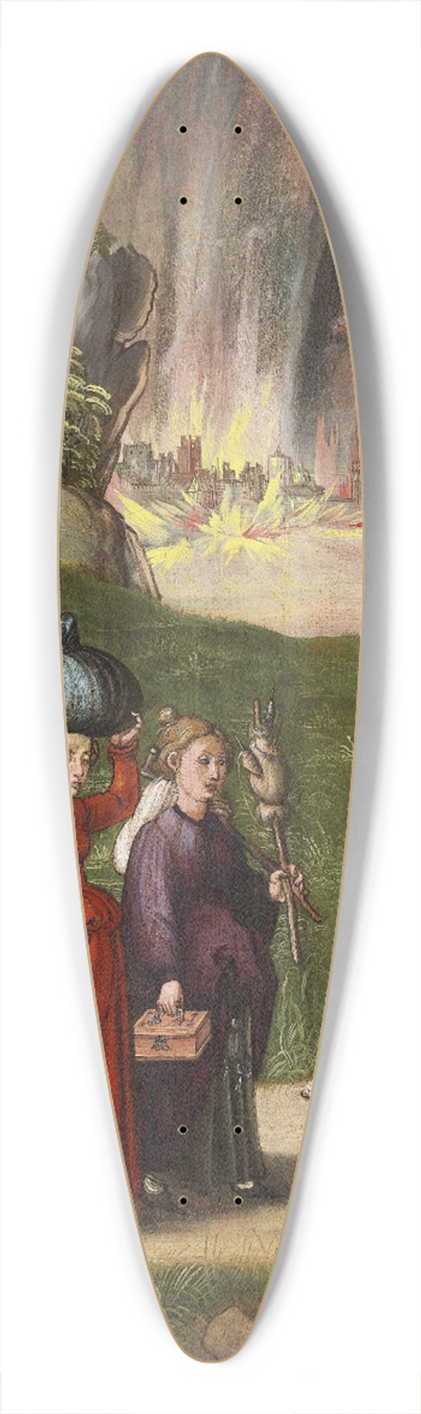 Albrecht Drer - Lot and His Daughters 39.3 inch art pintail longboard deck