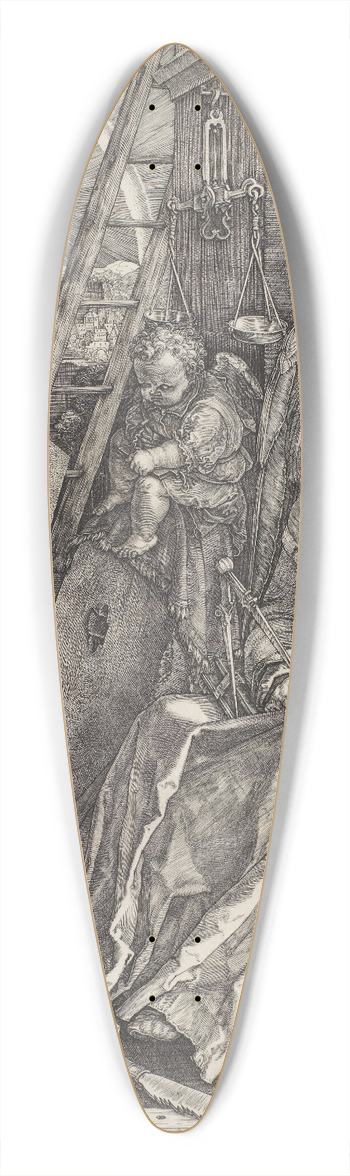 Albrecht Drer - Melencolia I 39.3 inch art pintail longboard deck