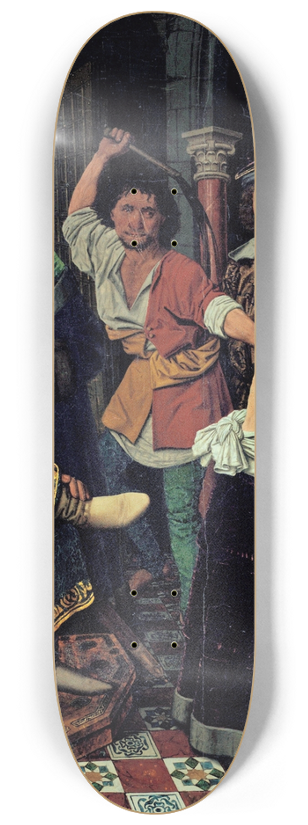 Bartolom Bermejo - The Flagellation of Saint Engracia 8.25 inch art skate deck