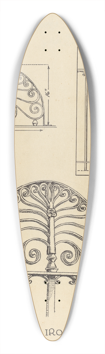 Al Curry - Balcony Railing 39.3 inch art pintail longboard deck