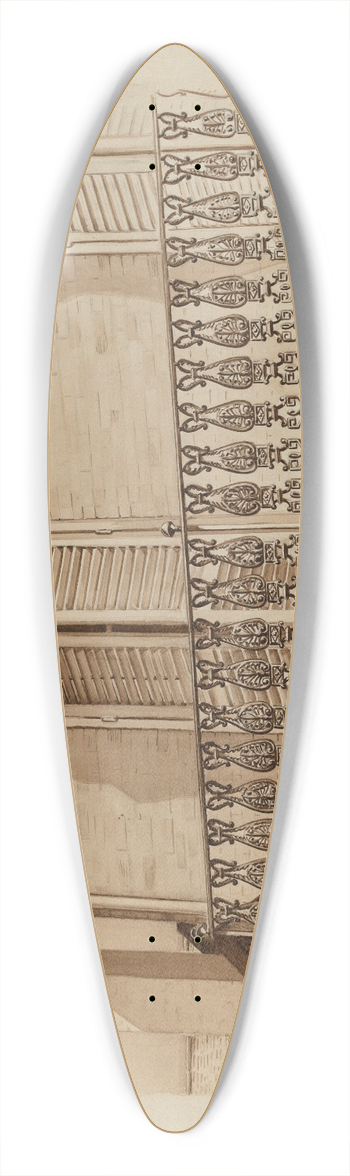 Al Curry - Cast Iron Balcony Rail 39.3 inch art pintail longboard deck