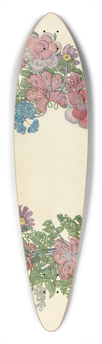 Al Curry - Cemetary Wreath 39.3 inch art pintail longboard deck