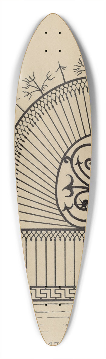 Al Curry - Iron Balcony Garde 39.3 inch art pintail longboard deck