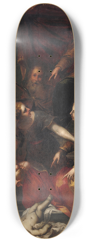 Bartolomeo Biscaino - The Judgement of Solomon 8.25 inch art skate deck