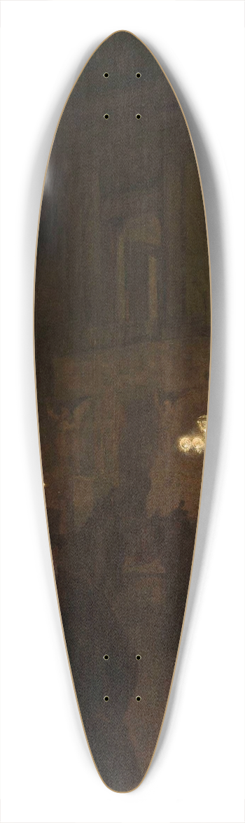 Aleksander Gierymski - Paris Opera at night 39.3 inch art pintail longboard deck