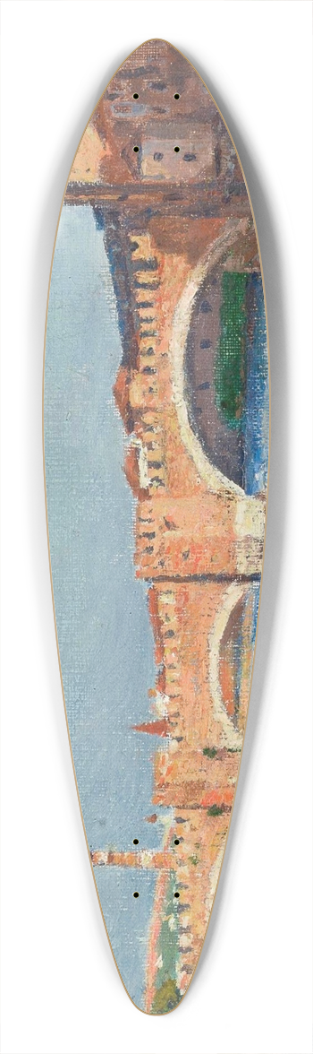 Aleksander Gierymski - Scaliger Bridge in Verona 39.3 inch art pintail longboard deck