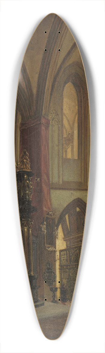 Aleksander Gryglewski - Interior of the Wawel Cathedral 39.3 inch art pintail longboard deck