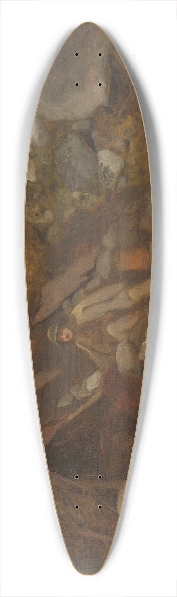 Aleksander Kotsis - Highlander in Front of a Hut 39.3 inch art pintail longboard deck