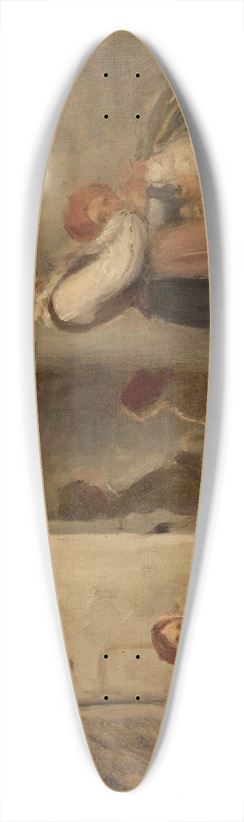 Aleksander Kotsis - Peasant cottage interior 39.3 inch art pintail longboard deck