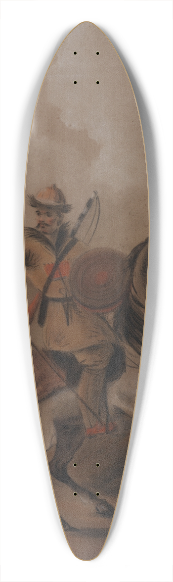 Aleksander Orowski - Circassian on a horse 39.3 inch art pintail longboard deck
