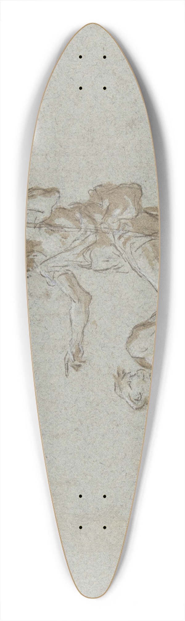 Alessandro Magnasco - A Shepherd Addressing a Seated Male Nude 39.3 inch art pintail longboard deck