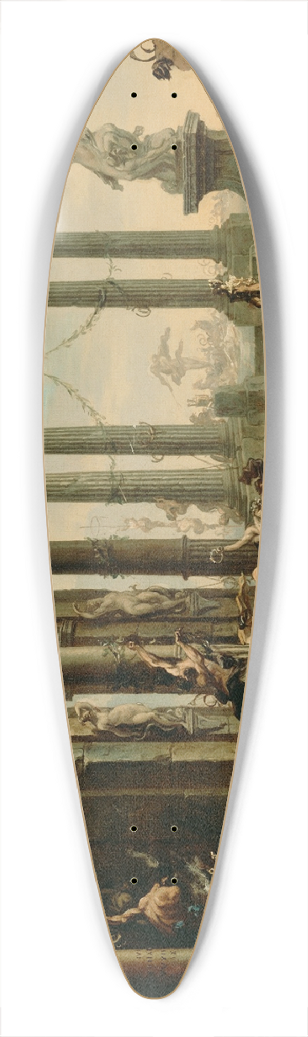 Alessandro Magnasco - Bacchanale 39.3 inch art pintail longboard deck