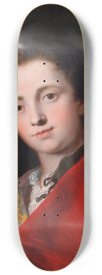 Bartolomeo Nazari - Portrait Of A Gentleman, Bust-Length, In A Grey Doublet And Red Cloak 8.25 inch art skate deck