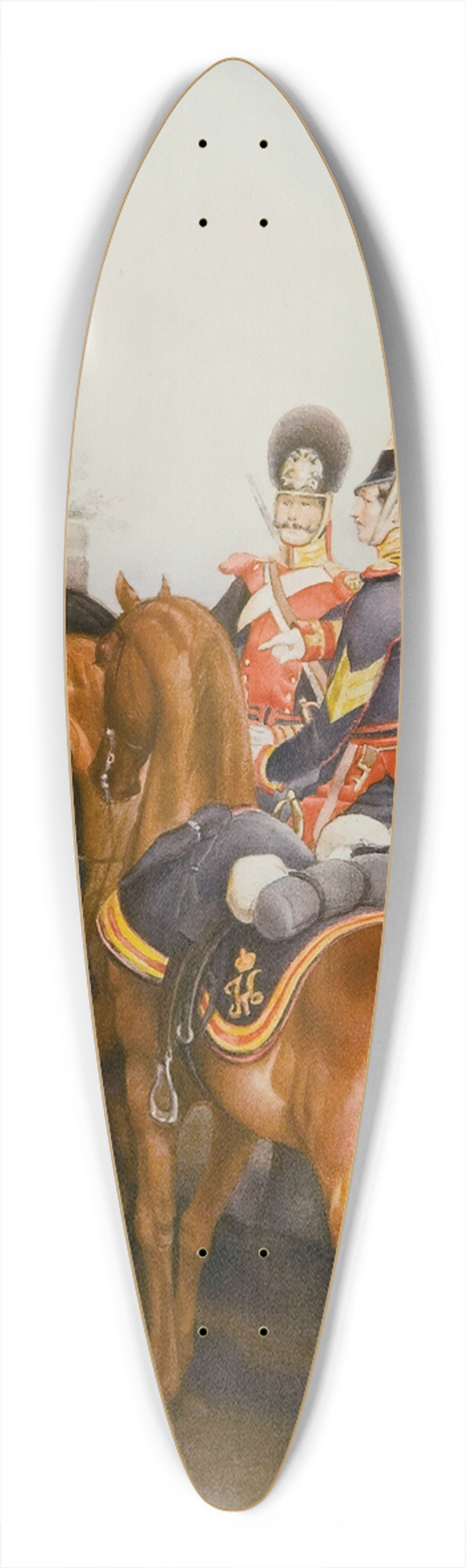 Alexander Bogdanovich Villevalde - The Charming Officer 39.3 inch art pintail longboard deck