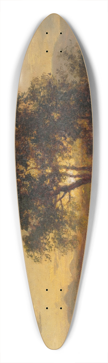 Alexander Brodszky - Early Evening Landscape 39.3 inch art pintail longboard deck