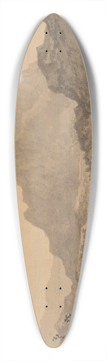 Alexander Cozens - Mountainous Landscape 39.3 inch art pintail longboard deck