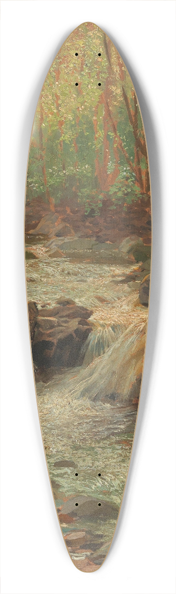 Alexander Demetrius Goltz - Woodland Stream 39.3 inch art pintail longboard deck