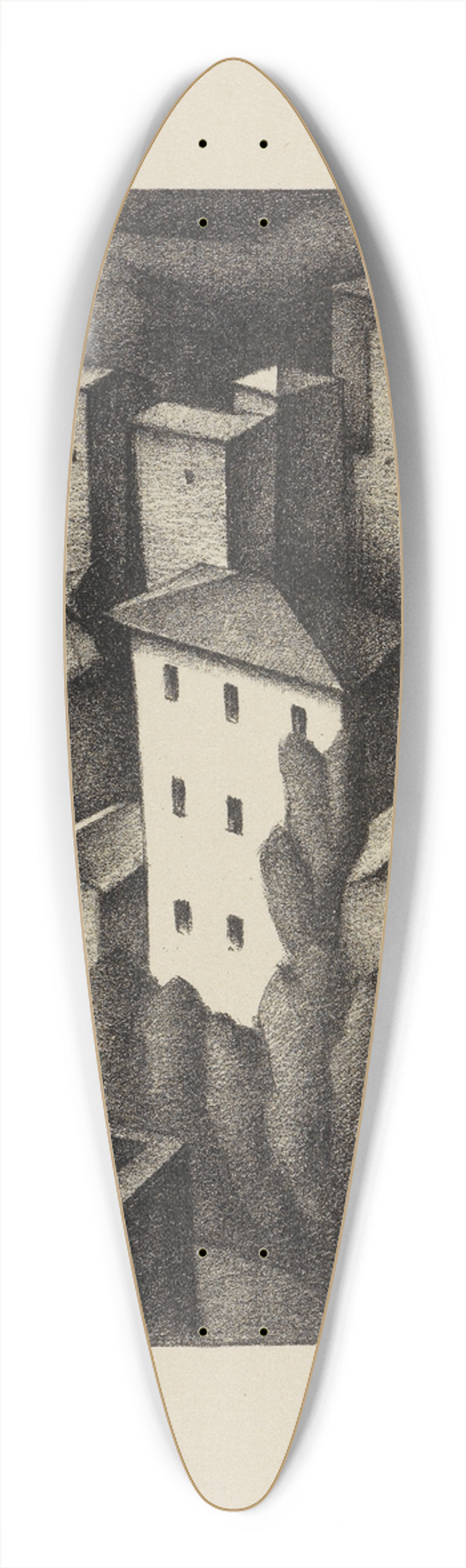 Alexander Kanoldt - Olevano (Olevano V) 39.3 inch art pintail longboard deck