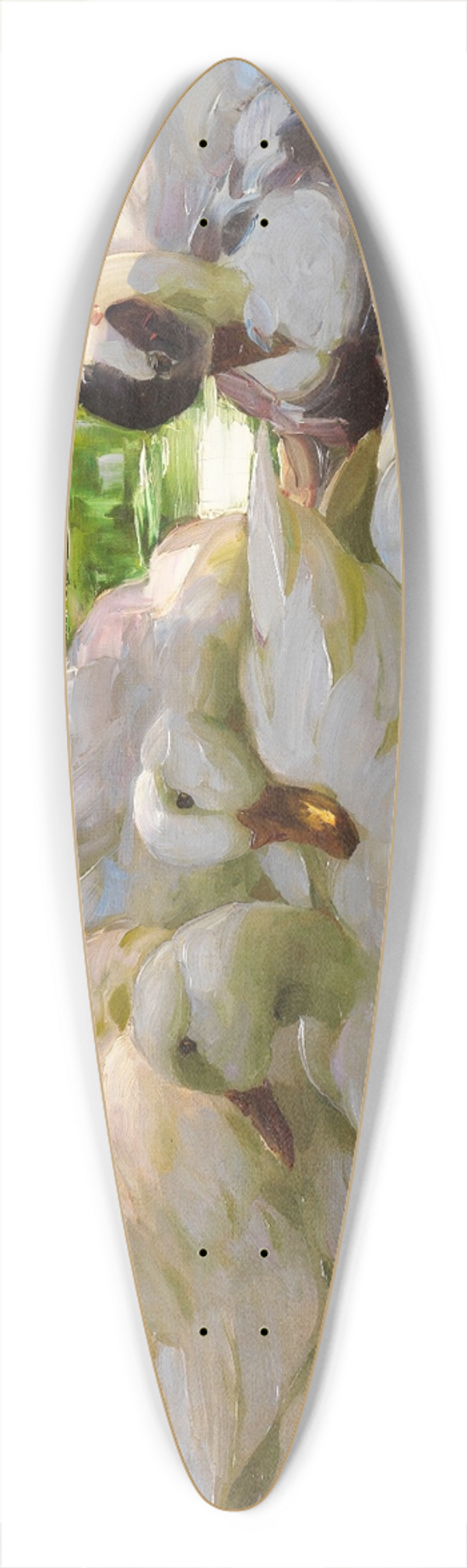 Alexander Koester - Enten am Ufer 39.3 inch art pintail longboard deck