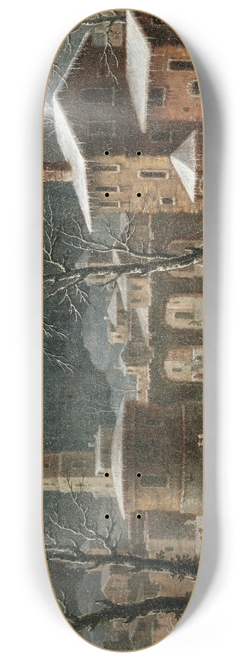 Bartolomeo Pedone - Landscape under snow 8.25 inch art skate deck