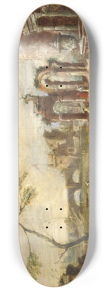 Bartolomeo Pedon - Veduta Fantastica Con Rovine 8.25 inch art skate deck