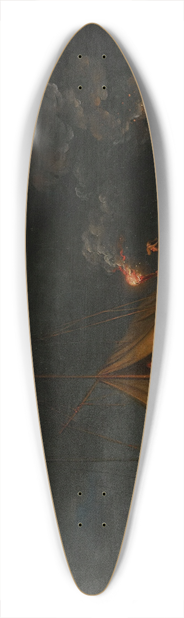 Alexander Laurus - Archipelago People By The Campfire 39.3 inch art pintail longboard deck