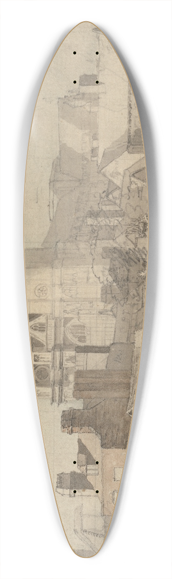 Alexander Nasmyth - Westminster Abbey from Deans Yard 39.3 inch art pintail longboard deck