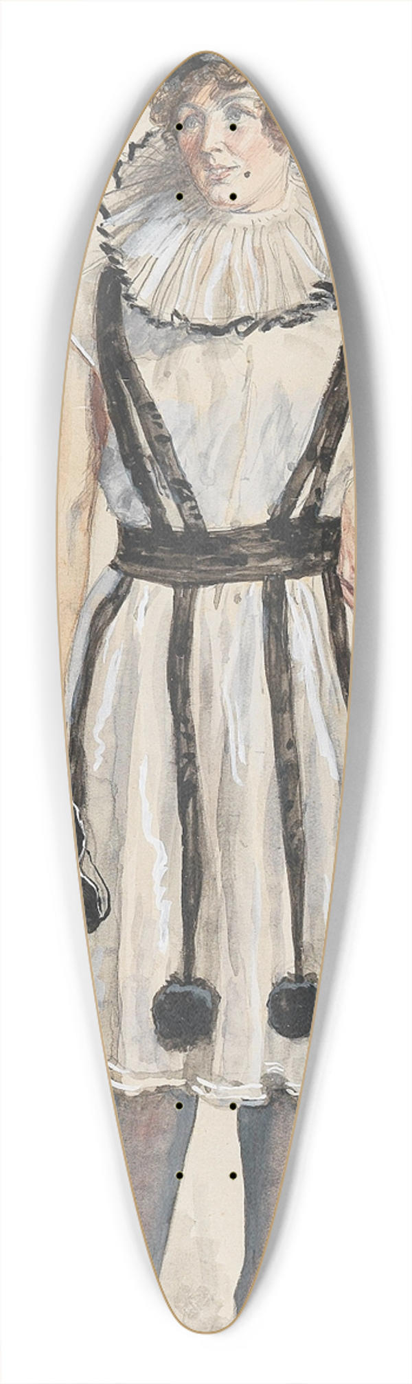 Alexander Pock - Dame in Kostm der Columbine 39.3 inch art pintail longboard deck