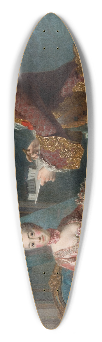 Alexander Roslin - Double Portrait 39.3 inch art pintail longboard deck