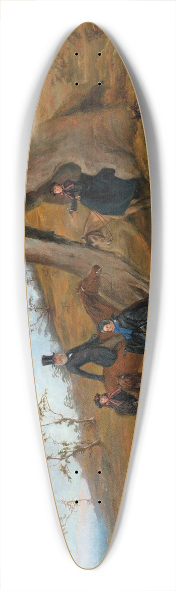 Alexander Schramm - The Gilbert family 39.3 inch art pintail longboard deck